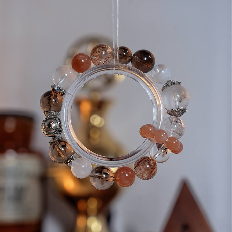 「Taurus」Bracelet｜Sunstone & Rose Quartz for Healing, Cooperation, Joy & Empathy