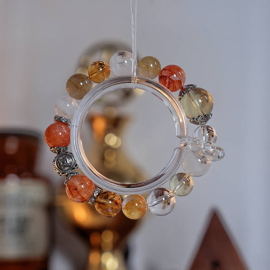 「Gemini」Bracelet｜Citrine & Gold Hair Quartz for Wealth, Insight & Smooth Communication
