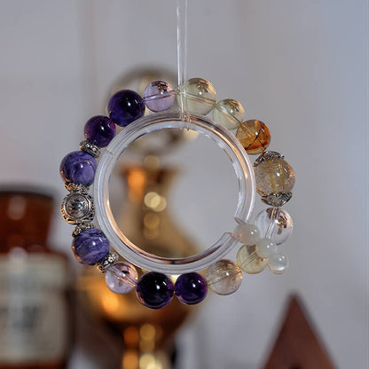 「Virgo」Bracelet｜Amethyst & Citrine for Protection, Sharp Intuition & Great Ambition
