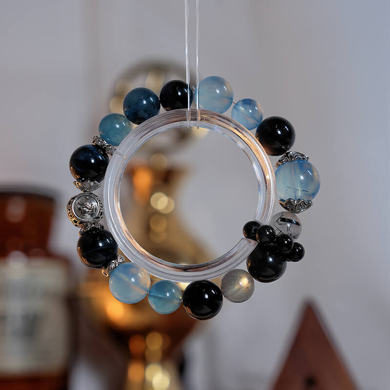 「Sagittarius」Bracelet｜Aquamarine & Tiger's Eye for Resilience, Courage & Inner Healing