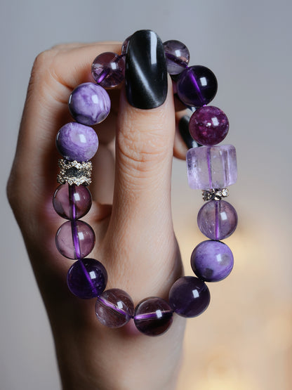 Bracelet｜"Nine Purple Li Fire" 9 Purple Crystals for Fortune Shift in Li Fire Era