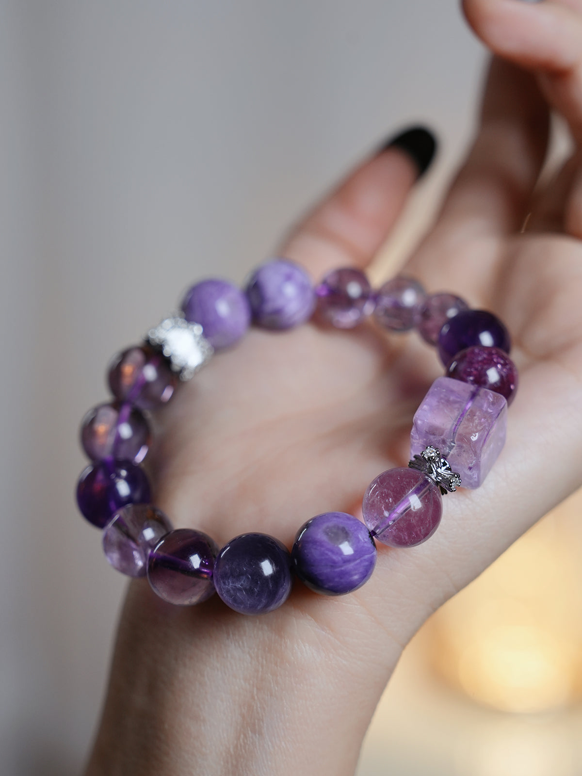 Bracelet｜"Nine Purple Li Fire" 9 Purple Crystals for Fortune Shift in Li Fire Era