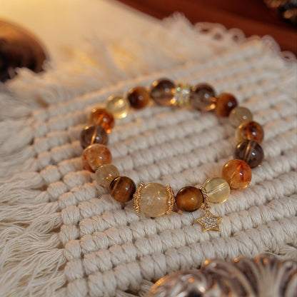 Bracelet｜"Wealth King Combo" Citrine & Tiger's Eye for Supreme Prosperity