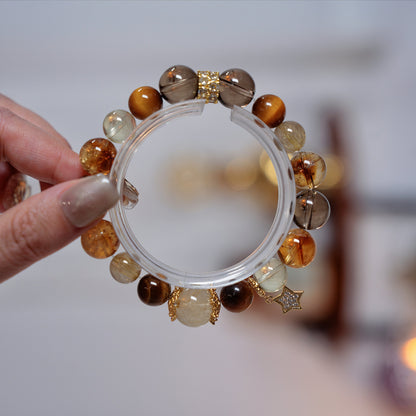 Bracelet｜"Wealth King Combo" Citrine & Tiger's Eye for Supreme Prosperity