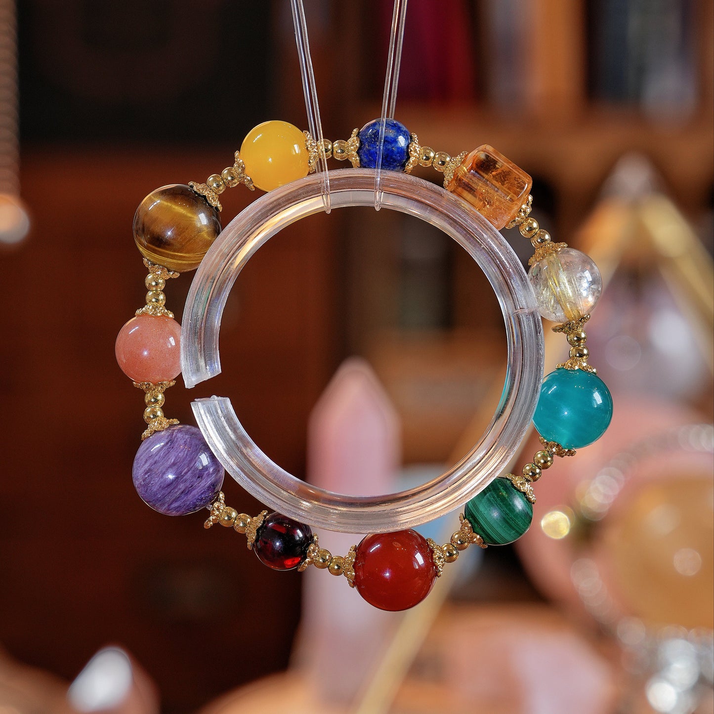 Bracelet｜"Rainbow Energy" Amethyst, Citrine & Gemstones for Wealth & Intuition