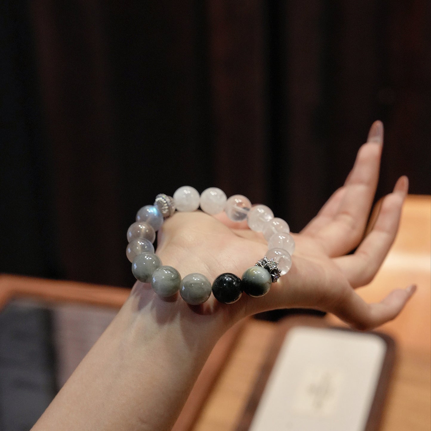 Bracelet｜"Island Blank Space" White Phantom & Hawk's Eye for Purification & Insight