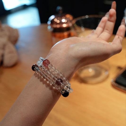 Two-wrap Bracelet｜"Stellar Fusion" Multi-Crystal Triple Strand for Comprehensive Blessing