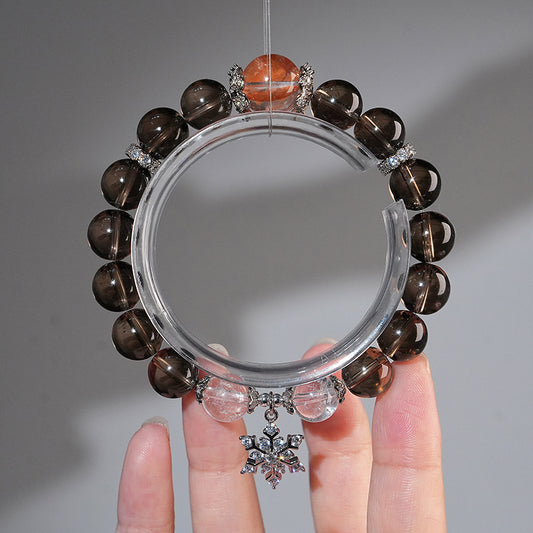 Bracelet｜"Frost Snow Elf" Smoky Quartz for Stability & Vitality