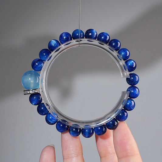 Bracelet｜"Prussian Blue Harmony" Kyanite & Aquamarine for Calm & Communication