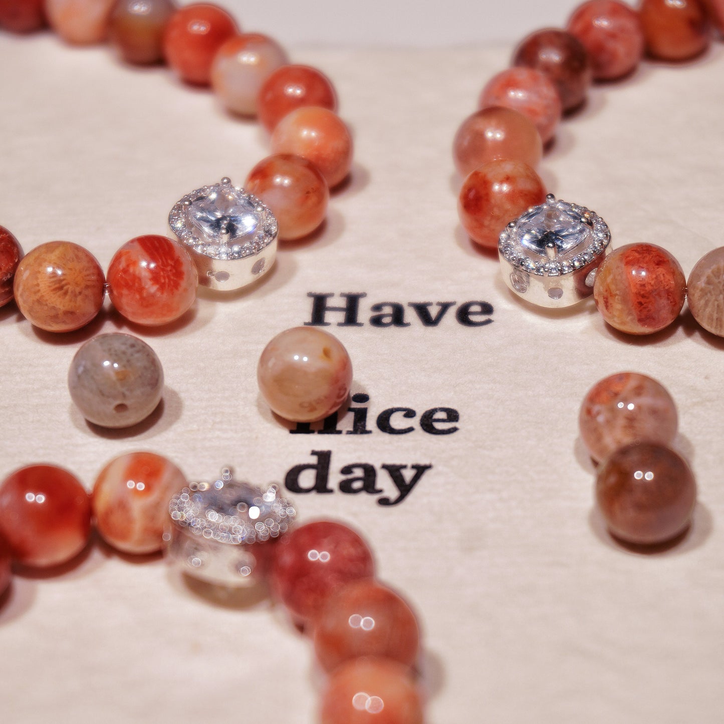 Bracelet｜"Sunset Mountain Sea" Coral Jade for Wealth & Emotional Balance