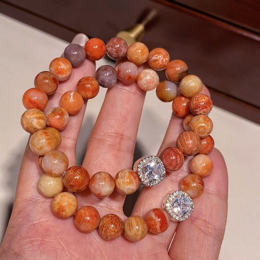 Bracelet｜"Sunset Mountain Sea" Coral Jade for Wealth & Emotional Balance