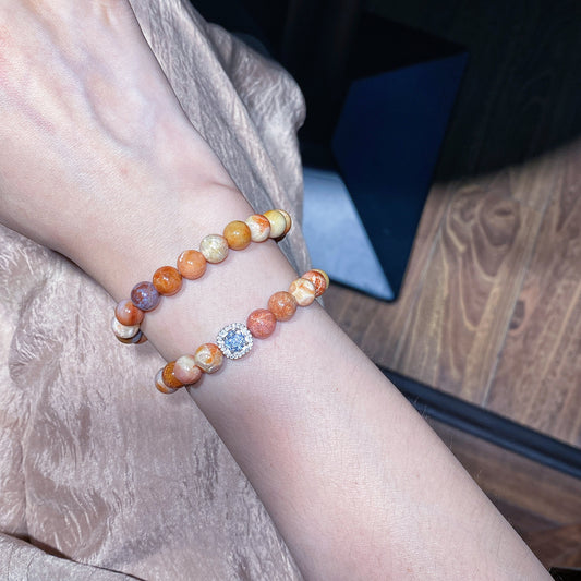 Bracelet｜"Sunset Mountain Sea" Coral Jade for Wealth & Emotional Balance
