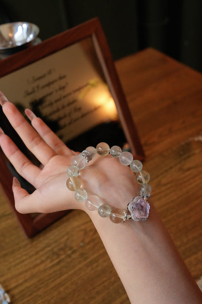 Bracelet｜"Spring Memory" Green Aventurine & Lemon Quartz for Wealth & Vitality