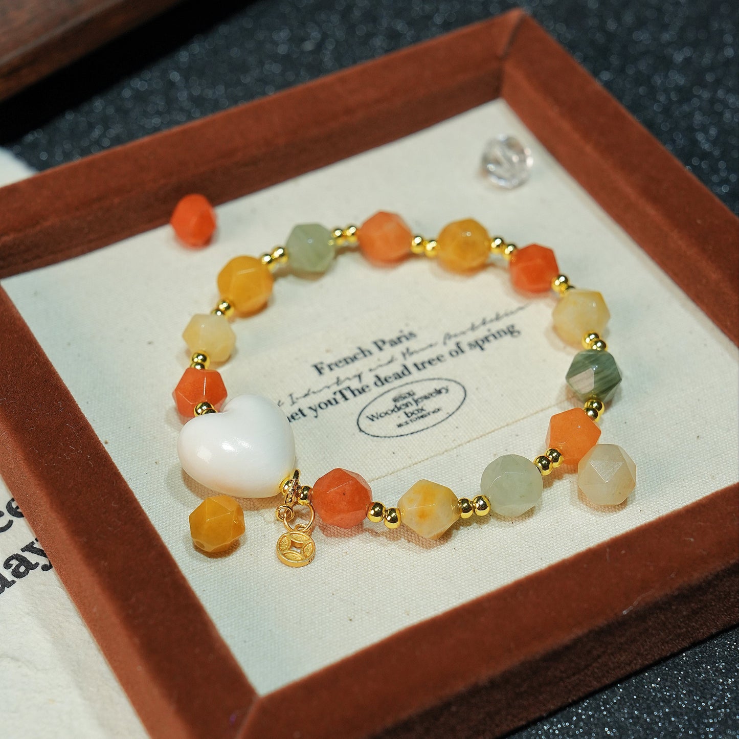 Bracelet｜"Florence Blessing" Faceted Beads & Deer Bone for Wealth, Luck & Longevity