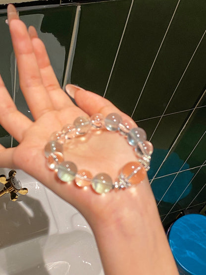 Bracelet｜"Spring Harmony Guardian" Fluorite & Clear Quartz for Energy Protection