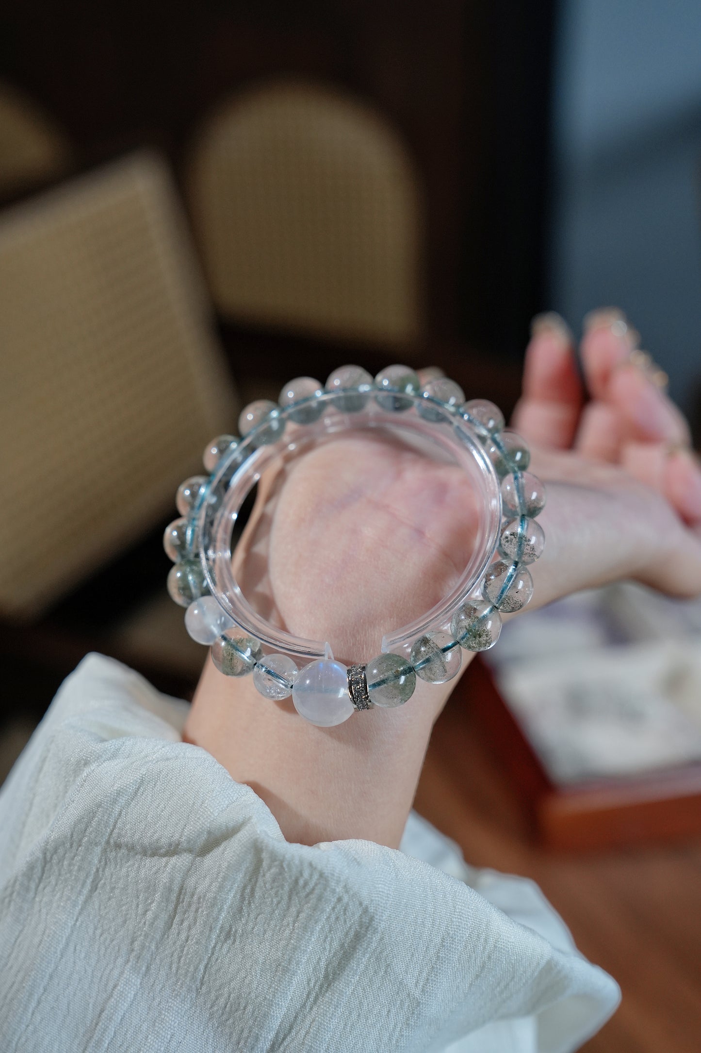 Bracelet｜"Moonlit Ocean Wish" Moonstone & Aquamarine for Healing & Wish Fulfillment