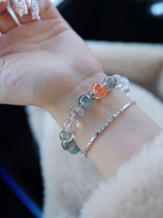 Bracelet｜"Wealth Blossom Pixiu" Green Rutilated Quartz for Prosperity & Success