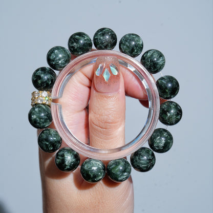 Bracelet｜"Abundant Luck" Seraphinite for Heart Healing & Purification