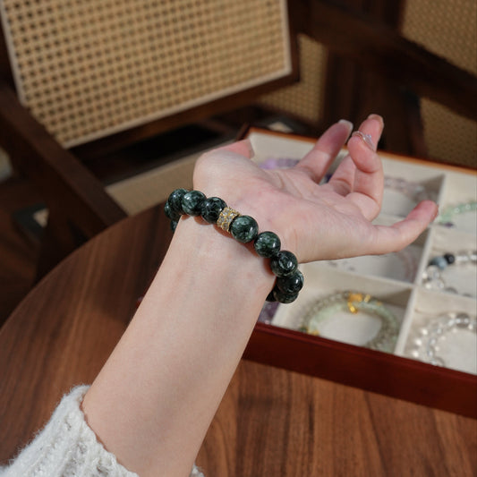 Bracelet｜"Abundant Luck" Seraphinite for Heart Healing & Purification