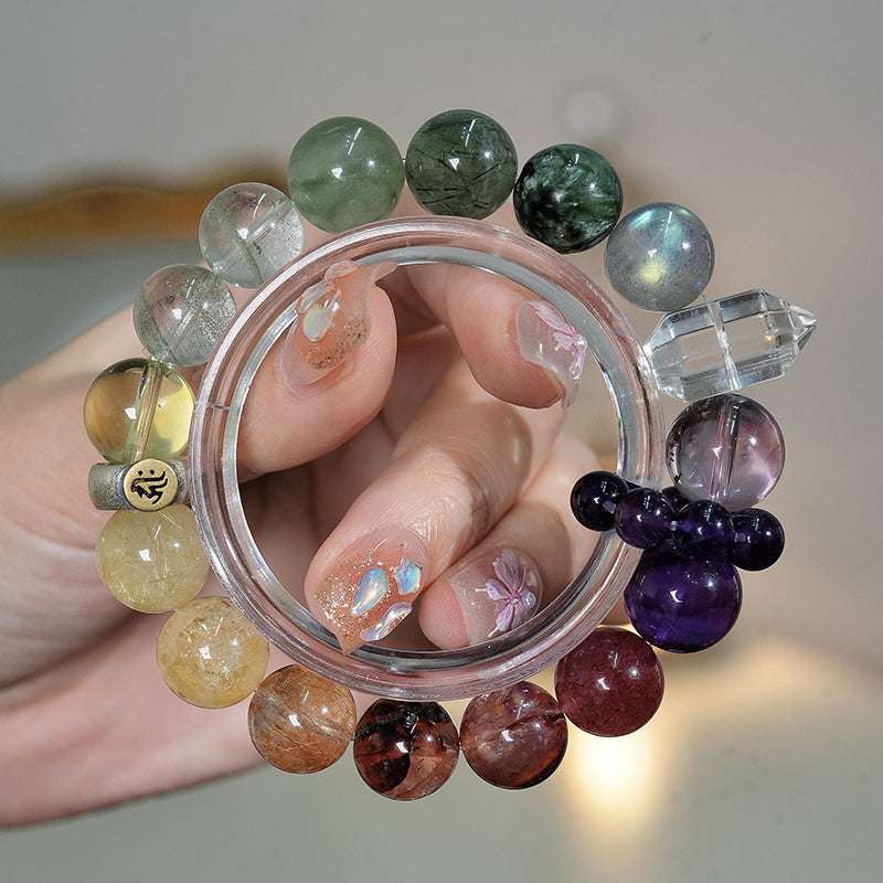 Harmonious 「Pig」 Zodiac Bracelet | Green & Pink Crystals for Relationships & Wealth