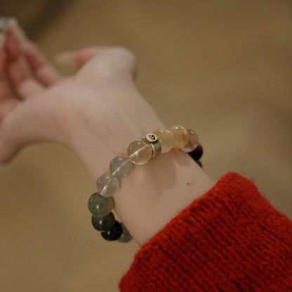 Harmonious 「Pig」 Zodiac Bracelet | Green & Pink Crystals for Relationships & Wealth