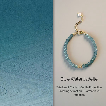 Bracelet | Wrist Galaxy – Blue Water Jadeite for Calm & Protection