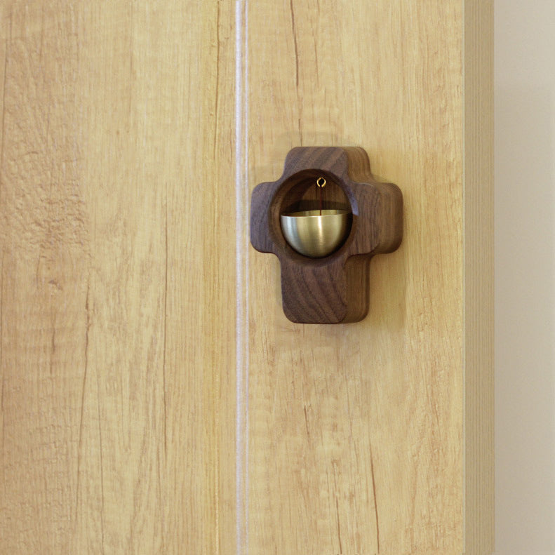 Cross-Shaped Wood Door Chime | Feng Shui Protection & Energy Cleansing