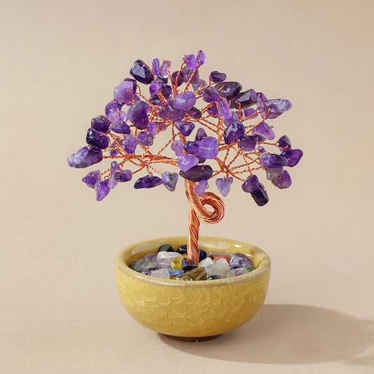 Amethyst Feng Shui Tree | Crystal Tree for Exam Success & Concentration