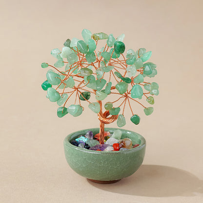Aventurine Feng Shui Tree for Opportunity | Luck & Prosperity Crystal Tree