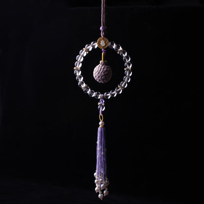 Wish-Fulfilling Sphere in Crystal Bead Halo | Song Jin Embroidery Orb Charm