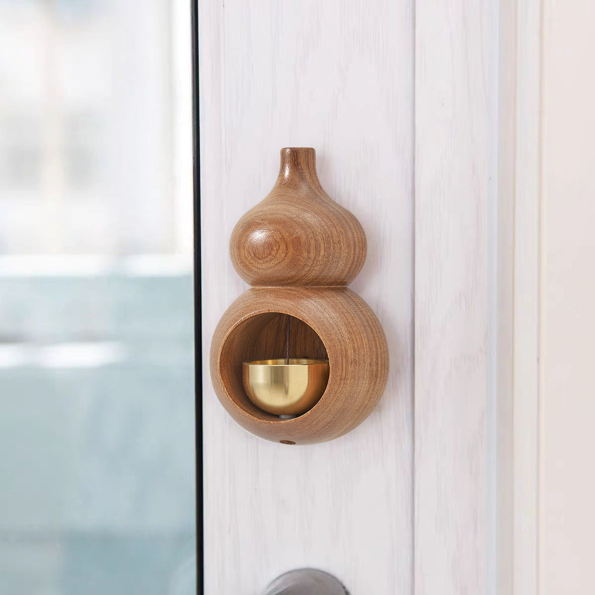 Gourd-Shaped Wood Door Chime | Feng Shui Hulu for Luck & Health