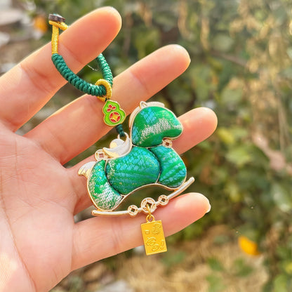 Double-Sided Horse Charm | Chinese Embroidery Song Jin Charm for Success & Speed in 2026 Year of the Horse