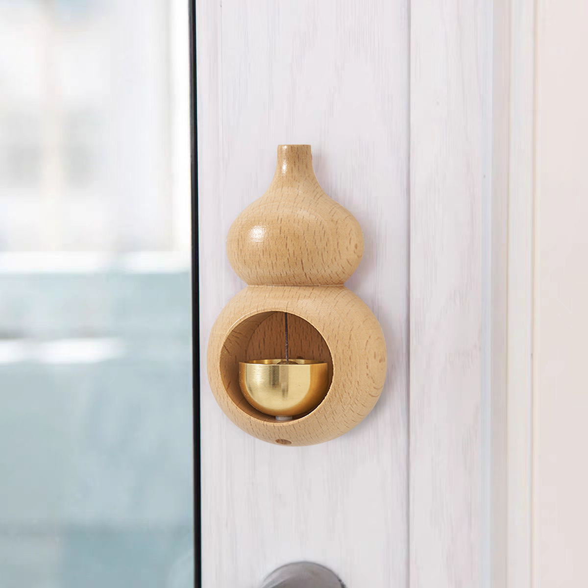Gourd-Shaped Wood Door Chime | Feng Shui Hulu for Luck & Health