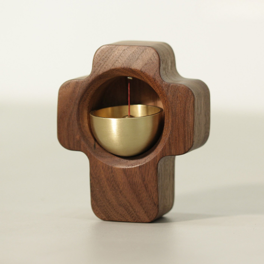 Cross-Shaped Wood Door Chime | Feng Shui Protection & Energy Cleansing