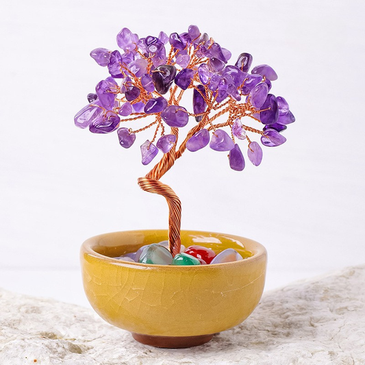 Amethyst Feng Shui Tree | Crystal Tree for Exam Success & Concentration