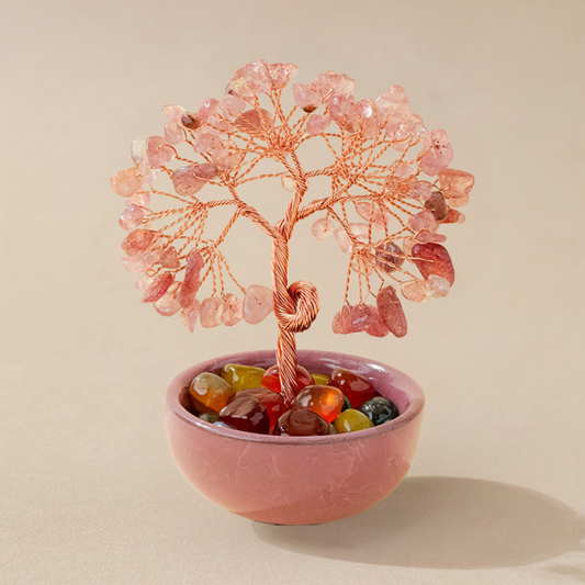 Love & Harmony - Rose Quartz Feng Shui Tree | Crystal Tree for Unconditional Love