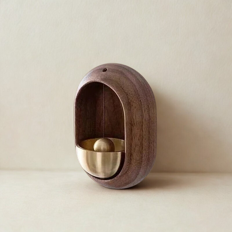 Oval Solid Wood Door Chime | Feng Shui Entryway Energy Tool