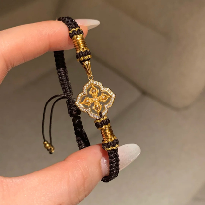 Gold-Plated 925 Silver｜Vajra Cross Bracelet - Buddhist Symbol for Protection & Inner Strength