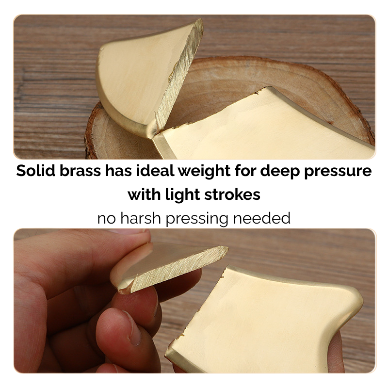 Acupressure Tool | Double-Ended Brass Point Massage Stick - for Acupoint Pressing