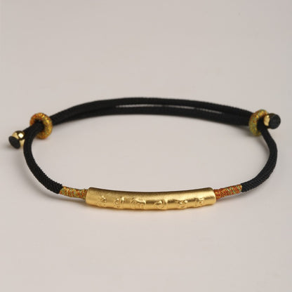 Red String Bracelet｜Tibetan Buddhist Handmade Mani Mantra Lucky Charm