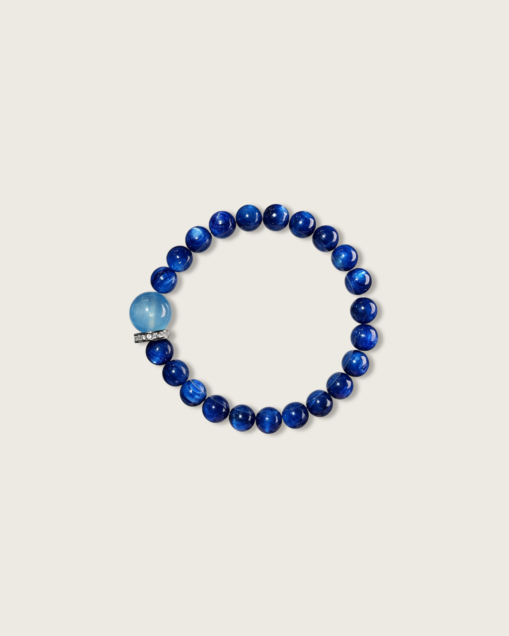 Azure Serenity, Kyanite & Aquamarine Bracelet for Calm & Communication