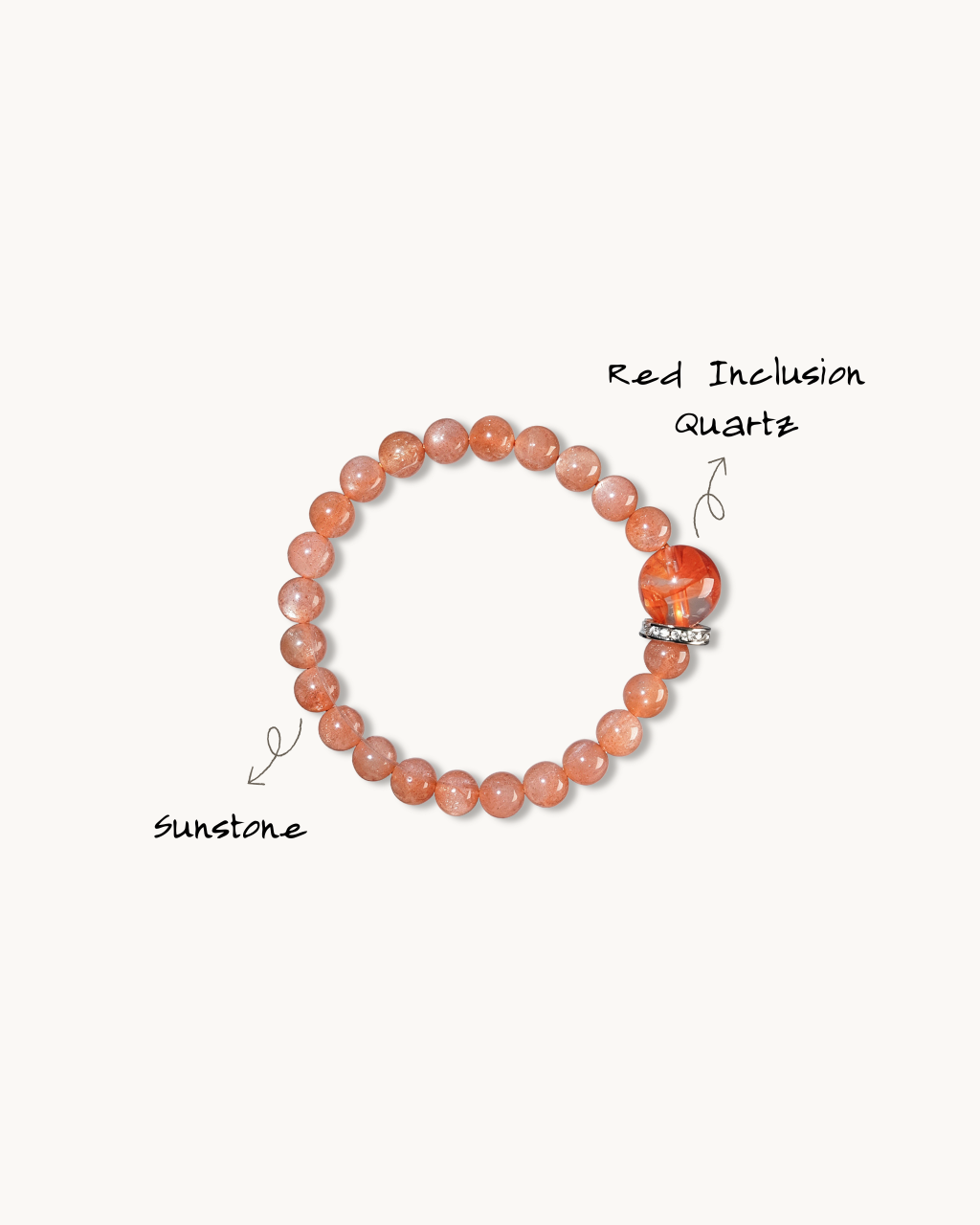 Starlight Sunset, Sunstone Bracelet for Vitality