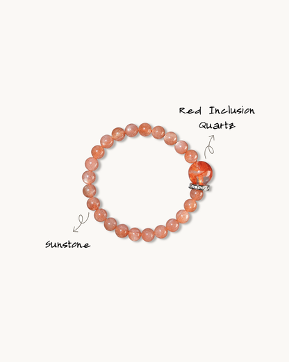 Starlight Sunset, Sunstone Bracelet for Vitality