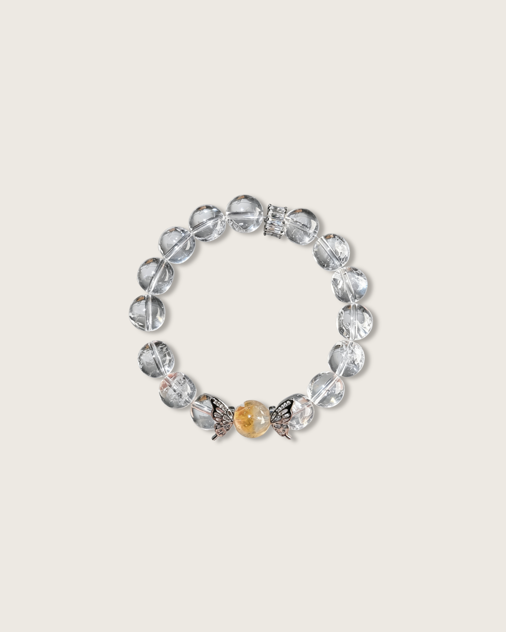 Pure White Bride, White & Yellow Azeztulite Bracelet for Purity & Confidence