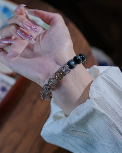 Flowing Vitality, Hawk's Eye & Super Seven Bracelet For Vitality