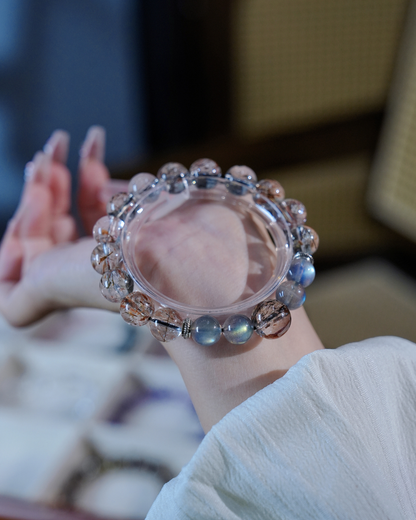 Ancient Dynasty Reverie, Black Gold Super Seven & Moonstone Bracelet