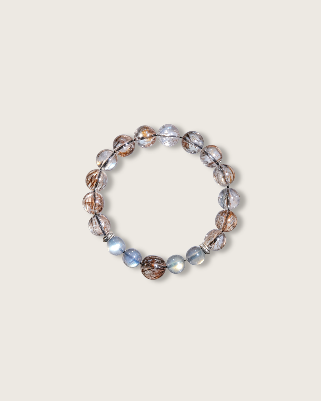 Ancient Dynasty Reverie, Black Gold Super Seven & Moonstone Bracelet